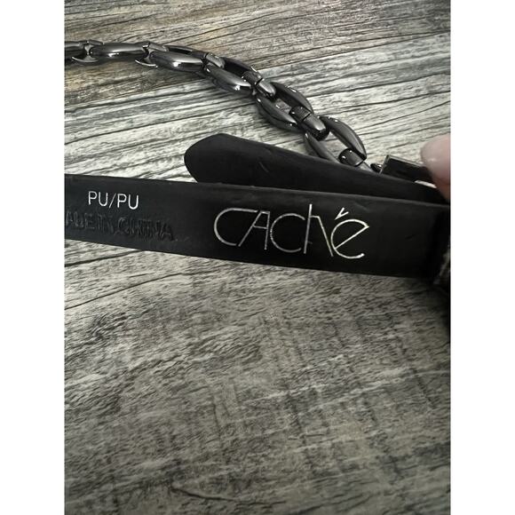 Cache Chain Link Belt Snakeskin Print Size Medium NWOT Y2K Esthetic - Picture 5 of 6